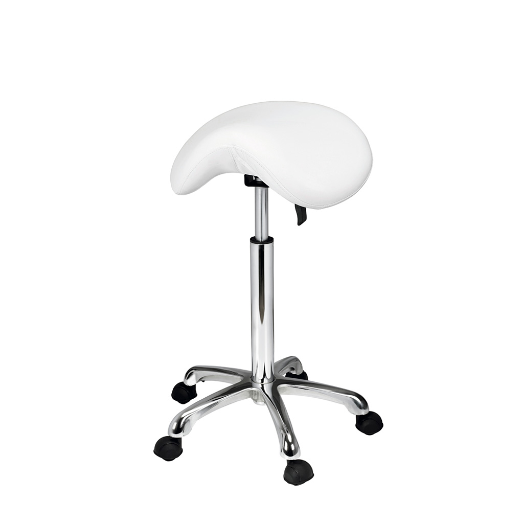 Sgabello a sella colore BIANCO o NERO - immagine 1