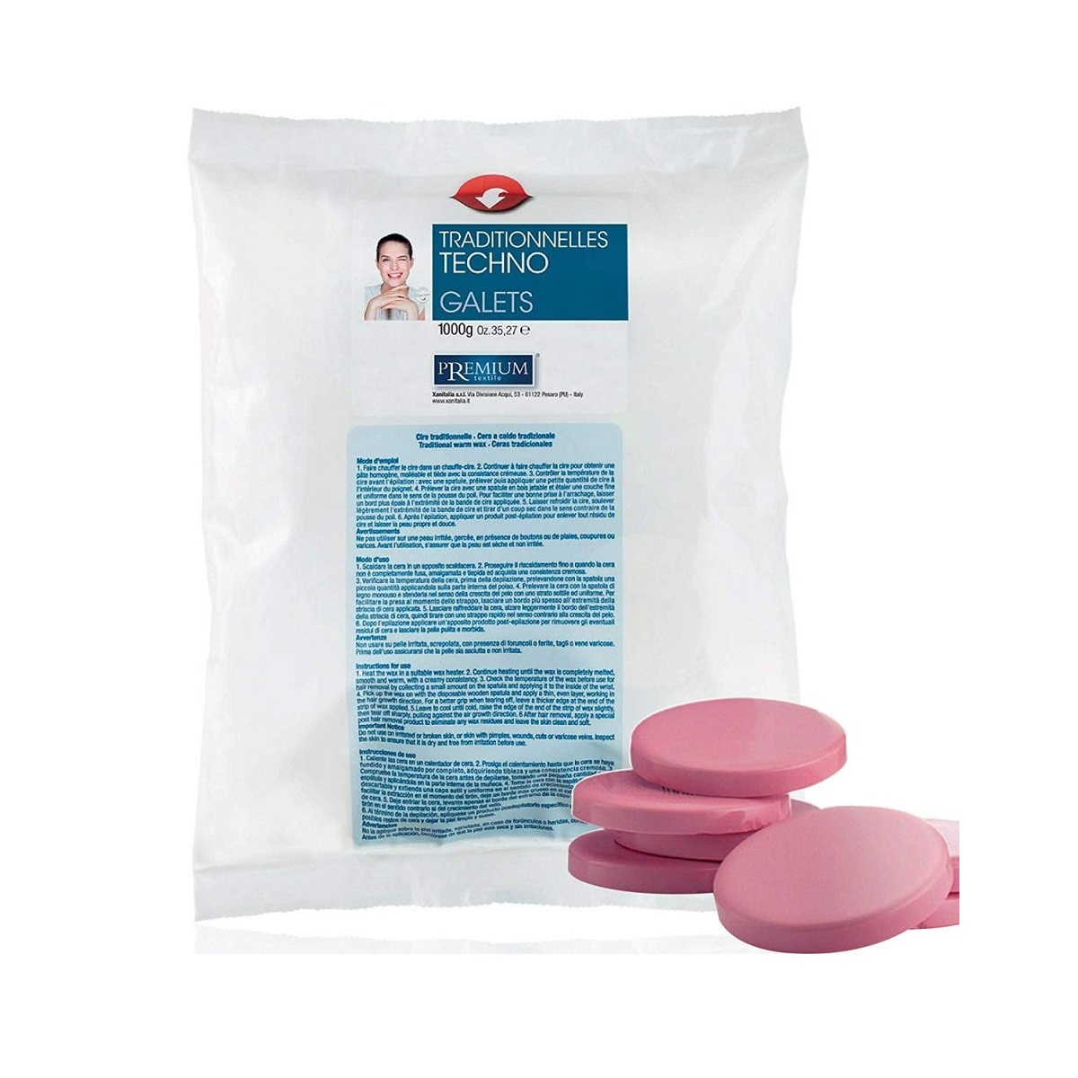 Cera a caldo in dischi titanio rosa 1kg