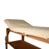 Dettaglio del coprilettino con elastico perimetrale e fasce elastiche con bottone a clip