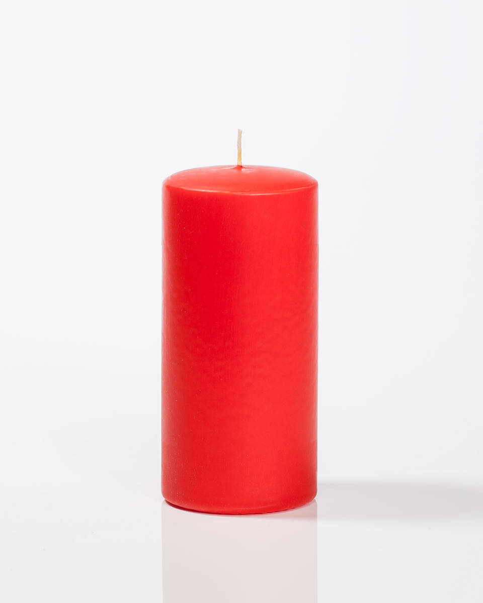 2844 sonosolocolore candela ambiente rossa 7x15cm