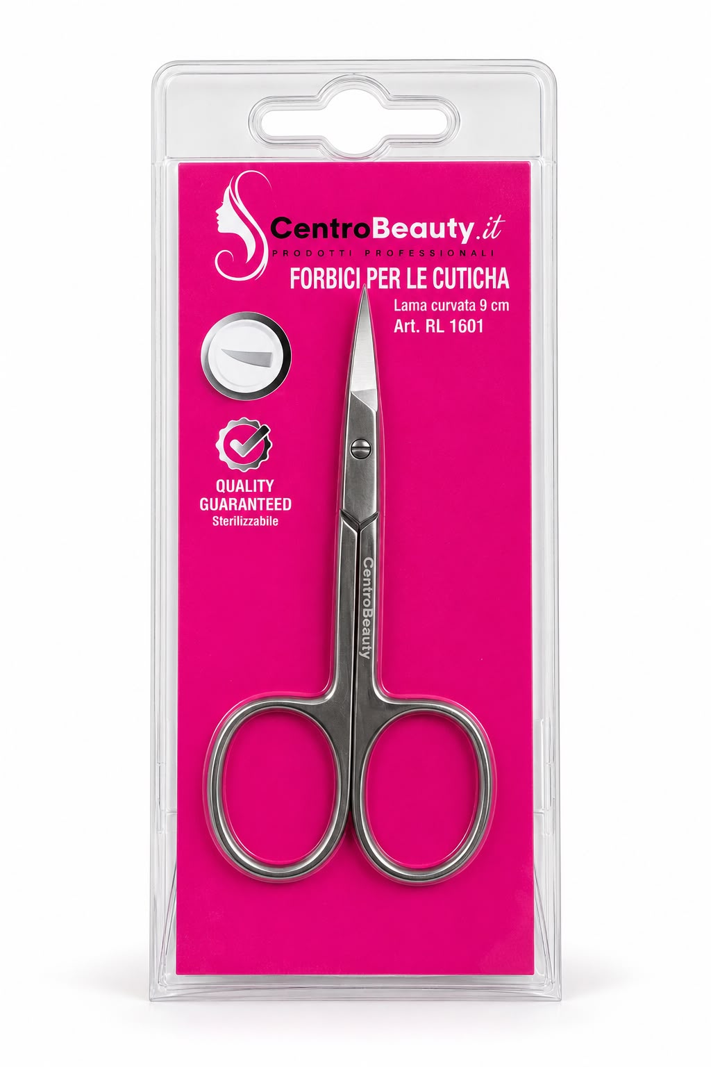 Forbici per pellicine Centro Beauty Brand punta curva - 1pz - immagine 2