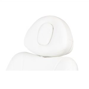 Poggiatesta con foro viso in PU bianco