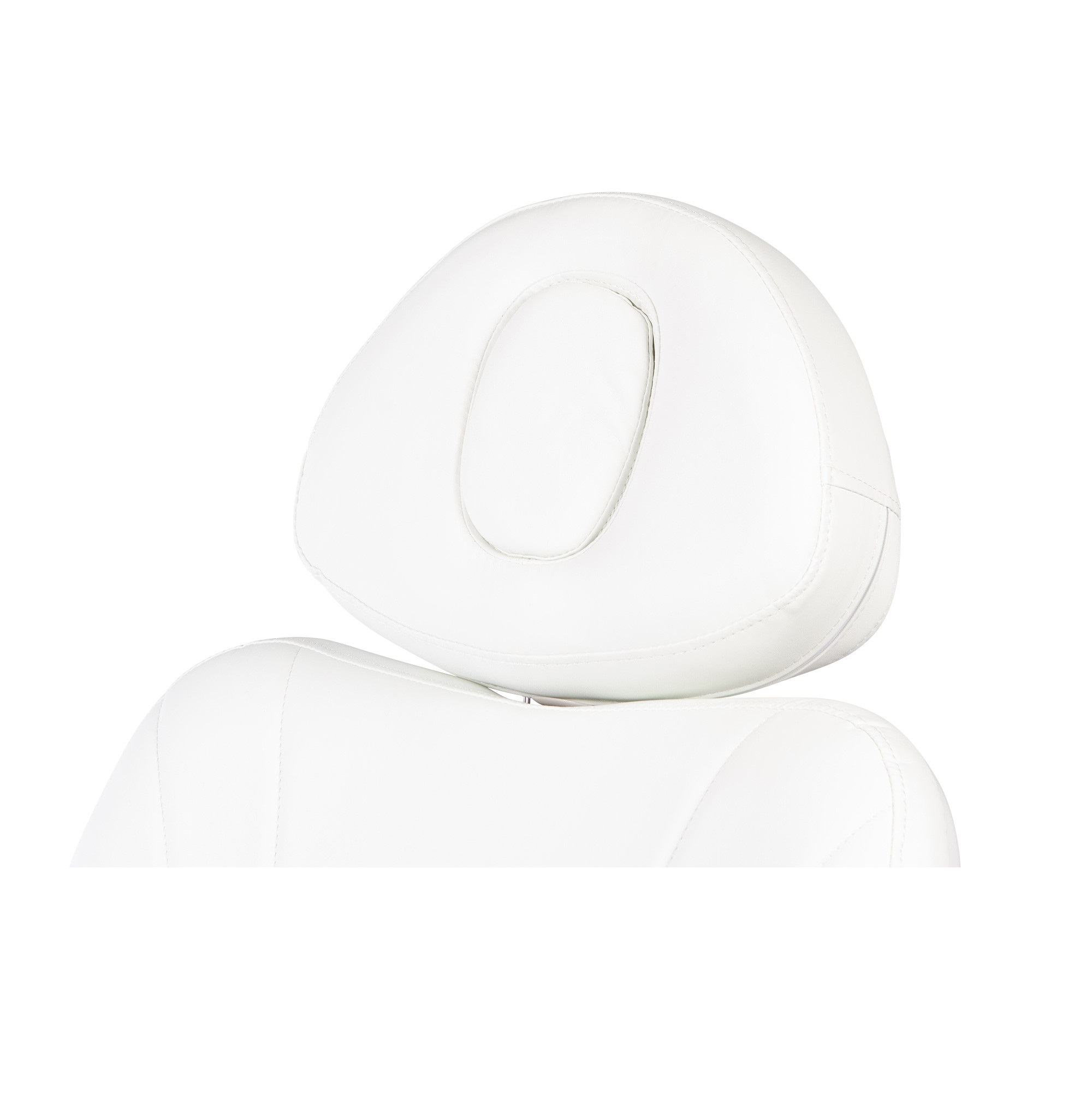 Poggiatesta con foro viso in PU bianco