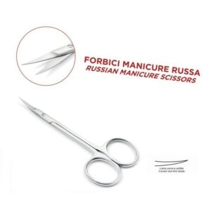 Forbice per manicure russa da 10,5cm e lama curva da 18 e 21mm