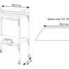 LOLLY Carrello in acciaio a 2 ripiani bianco con presa di corrente a 3 posti inclusa - Thumbnail Image 6