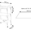 SILVY Carrello in acciaio a 3 ripiani bianco con presa di corrente a 3 posti - Thumbnail Image 6