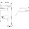 SIMO Carrello in acciaio a 2 ripiani + cassetto con presa di corrente a 3 posti inclusa - Thumbnail Image 6