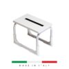 Scalino a 1 ripiano in acciaio e ripiano in legno - Thumbnail Image 1