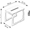Scalino a 1 ripiano in acciaio e ripiano in legno - Thumbnail Image 3