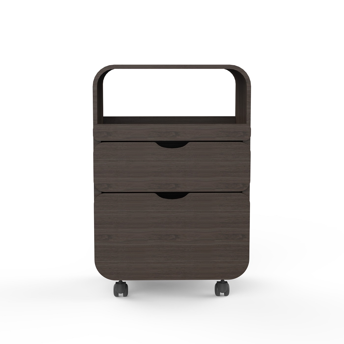 Carrello estetico in legno Silver Fox per Centri Estetici e SPA, colore Wengé