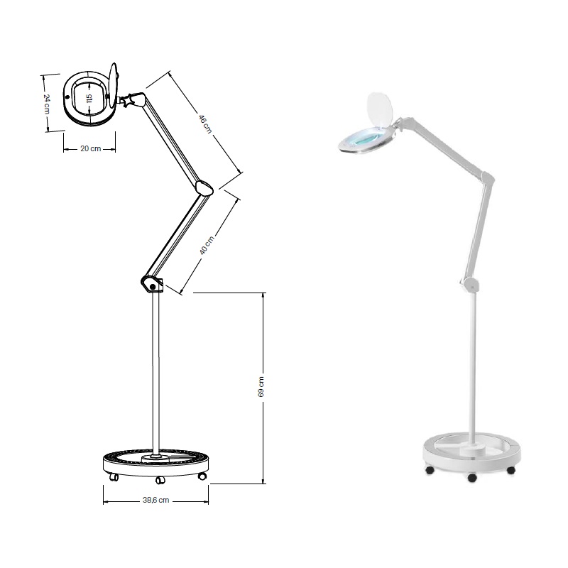 NIYA Lampada LED con Lente d'Ingrandimento 5D - Intensità e Colore Regolabili - immagine 7