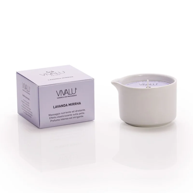 VIVALU TRIBE "E" LAVANDA MIRRHA – Candela da Massaggio 100ml - immagine 5