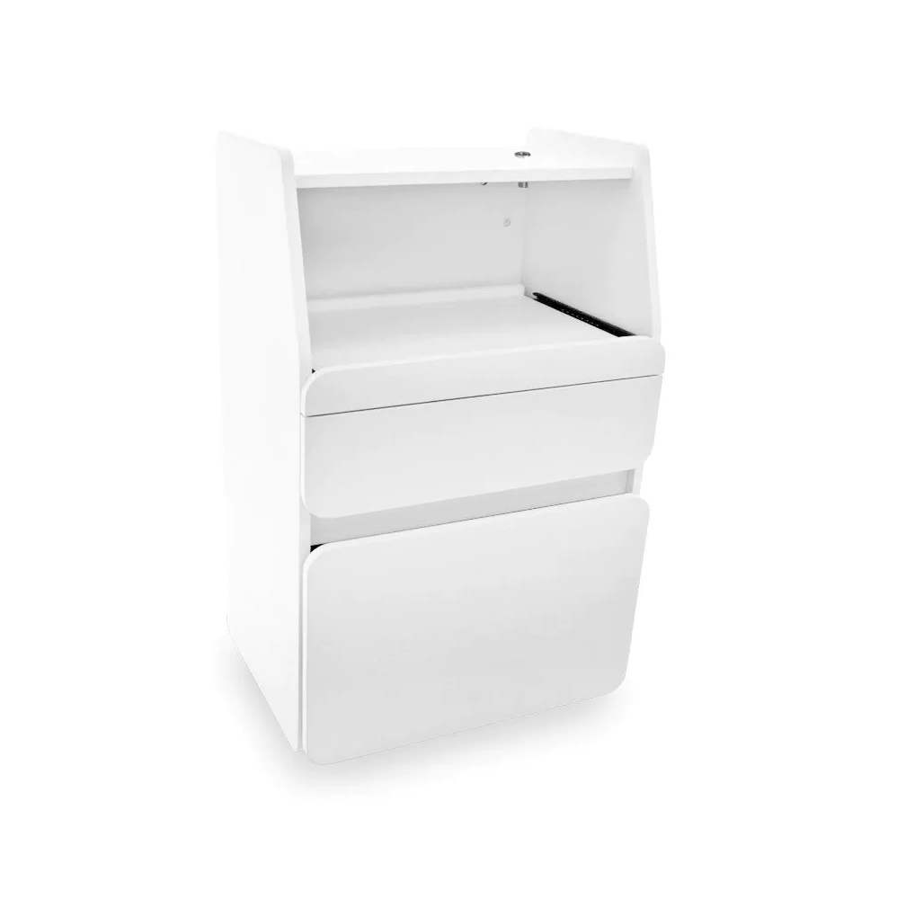 Mobiletto per cabine pedicure con cassetti bianchi