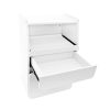 Cassetto superiore del carrello pedicure in legno bianco