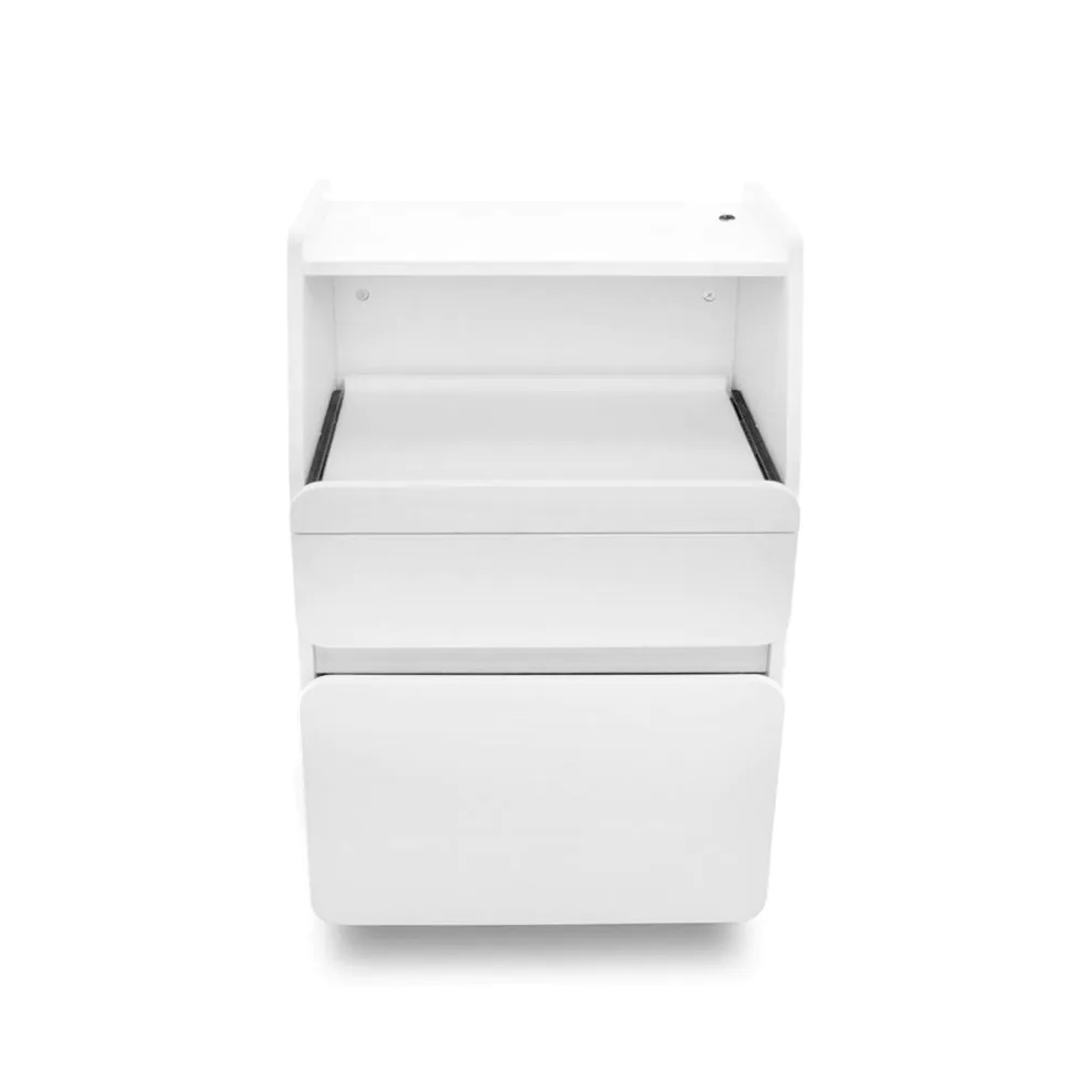 Carrello bianco per estetista compatto e funzionale