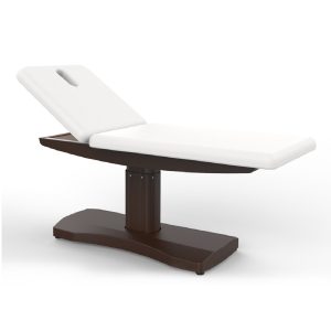 lettino elettrico estetica lina con schienale regolabile e base wenge