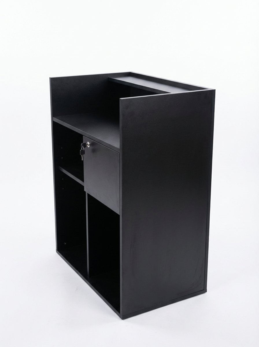 KRAFT - BANCONE RECEPTION IN LEGNO Nero - immagine 3