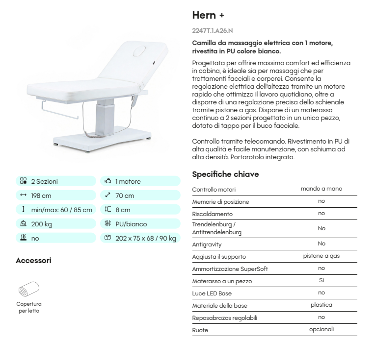HERN+ - LETTINO MASSAGGIANTE 1 MOTORE - immagine 11