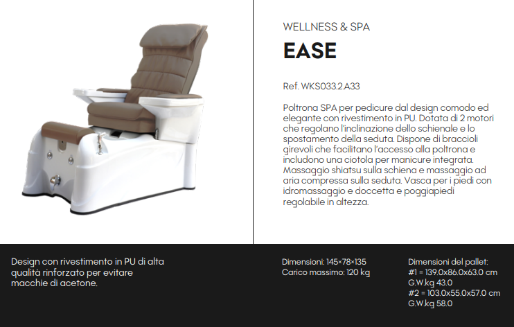 EASE - POLTRONA SPA CON 2 MOTORI E POGGIAPIEDI - immagine 8