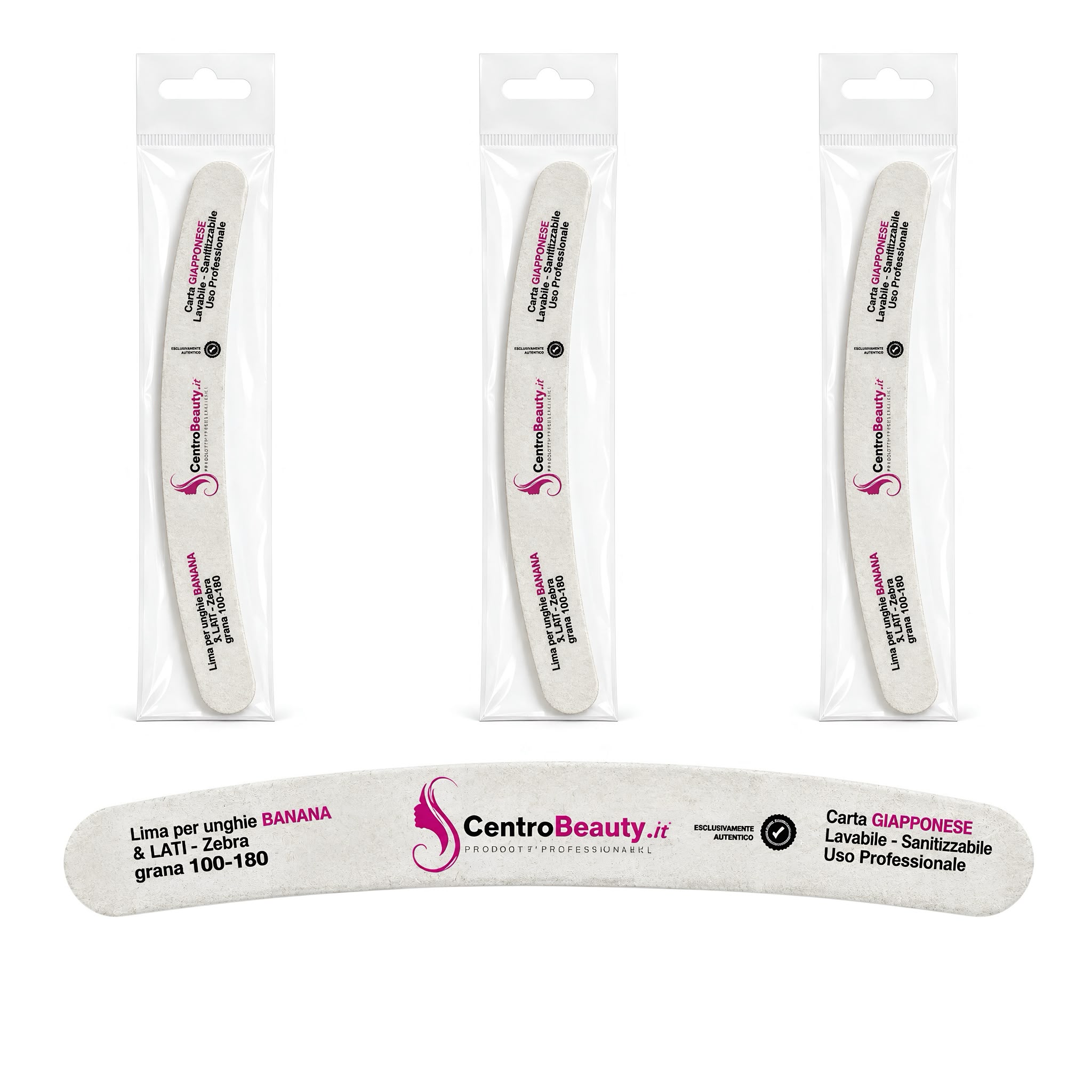 Lima Per Unghie Banana 100-180 - Centro Beauty Brand - immagine 1