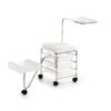 PEDICURE SERVICE carrello e sgabello da pedicure colore BIANCO o NERO - Thumbnail Image 1