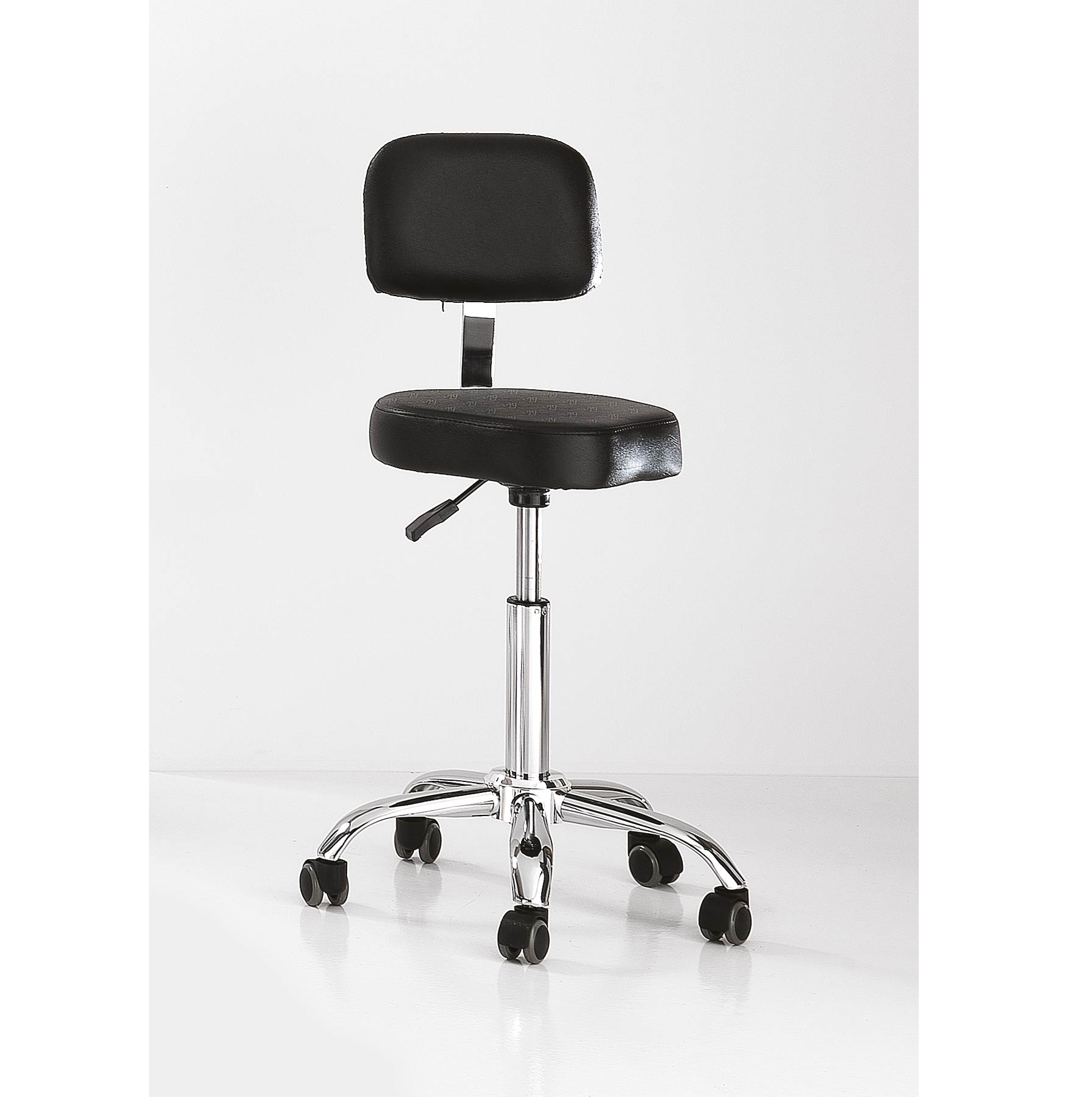 Sgabello sagomato con schienale colore BIANCO o NERO - immagine 2