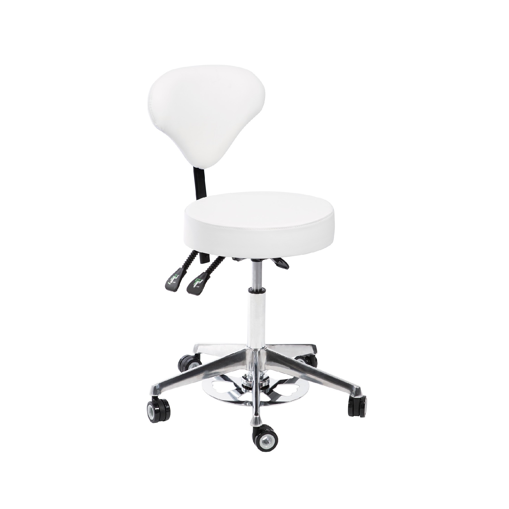 ORION ADAPT Sgabello circolare con schienale colore BIANCO/NERO - immagine 1