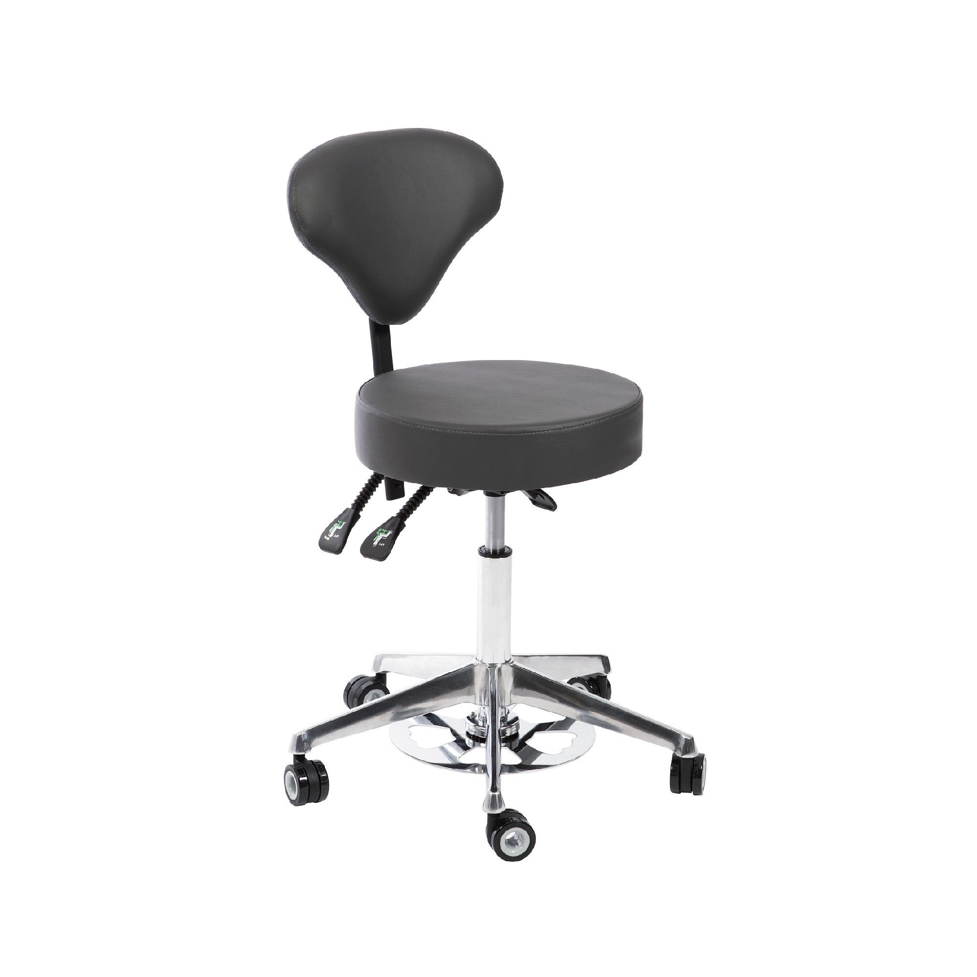 ORION ADAPT Sgabello circolare con schienale colore BIANCO/NERO - immagine 2