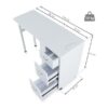 SUBRA tavolo manicure richiudibile con cassettiera inclusa - Thumbnail Image 4