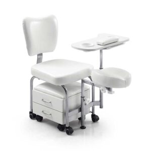 TENDY sgabello manicure e pedicure con cassetti