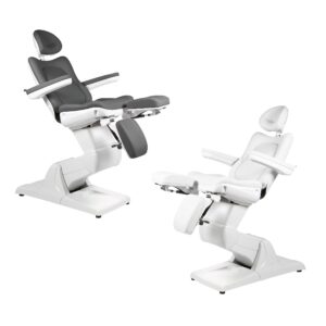 SADIRA poltrona podologica elettrica a 3 motori - colore Bianco / Nero Antracite
